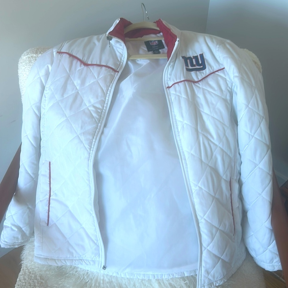 New York Giants ladies jacket NFL WITH HAT - Picture 3 of 7